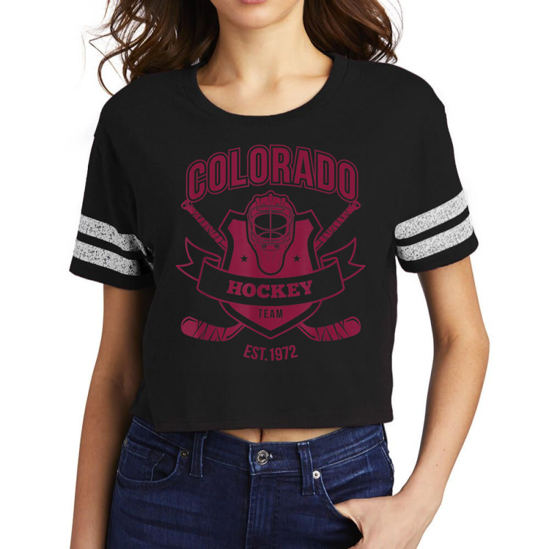 Retro Vintage Avalanche Party Tailgate Gameday Look Fan Gift Scorecard Crop Tee by ShelleyDoppelmayr | Artistshot