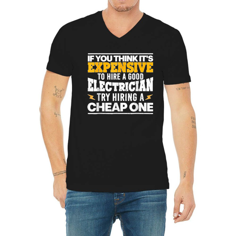 Funny Electrician Art For Men Dad Electronics Engineering V-Neck Tee by JACQUELINEMARIASMITH | Artistshot