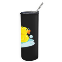 Cute Yellow Duck Rubber Ducky Duckie Bathtub Party Day Skinny Tumbler | Artistshot