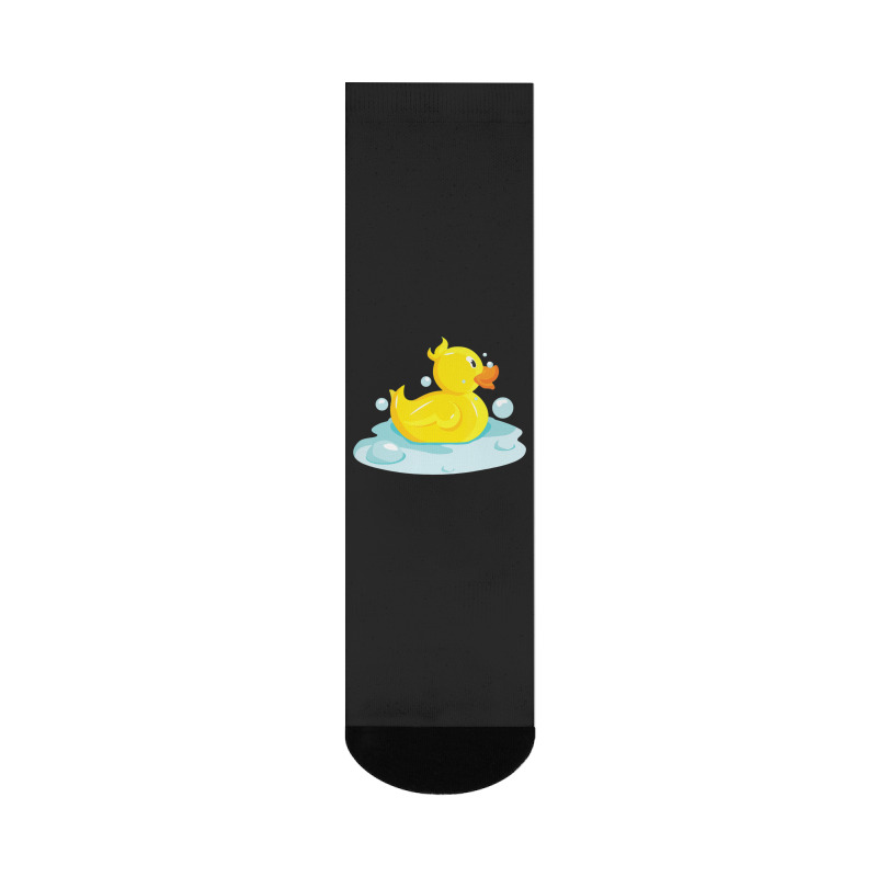 Cute Yellow Duck Rubber Ducky Duckie Bathtub Party Day Crew Socks | Artistshot