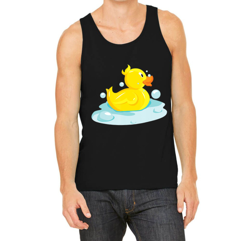 Cute Yellow Duck Rubber Ducky Duckie Bathtub Party Day Tank Top | Artistshot