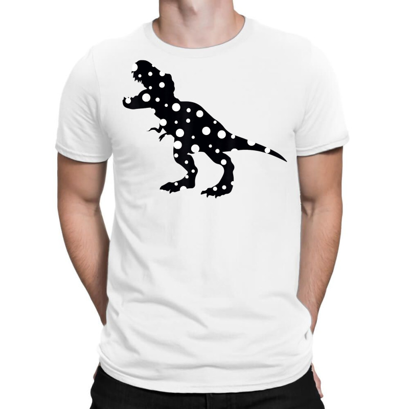 Polka Dot T Rex Dinosaur International Dot Day White & Black T Shirt T-shirt | Artistshot