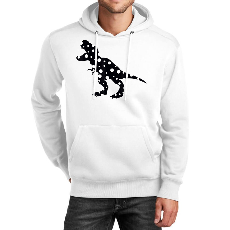 Polka Dot T Rex Dinosaur International Dot Day White & Black T Shirt Unisex Hoodie | Artistshot