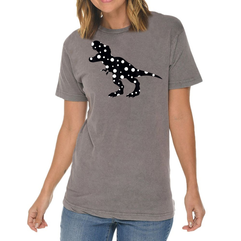 Polka Dot T Rex Dinosaur International Dot Day White & Black T Shirt Vintage T-shirt | Artistshot