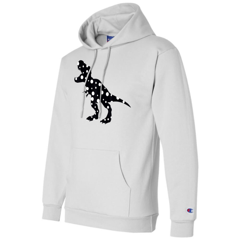 Polka Dot T Rex Dinosaur International Dot Day White & Black T Shirt Champion Hoodie | Artistshot