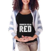 Winners Wear Red Color War Camp Team Game Competition Maternity Scoop Neck T-shirt | Artistshot