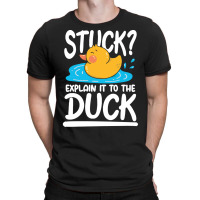 Duck,lover,stuck,explain,it,to,the,duck,family,funny,fatherday,father, T-shirt | Artistshot