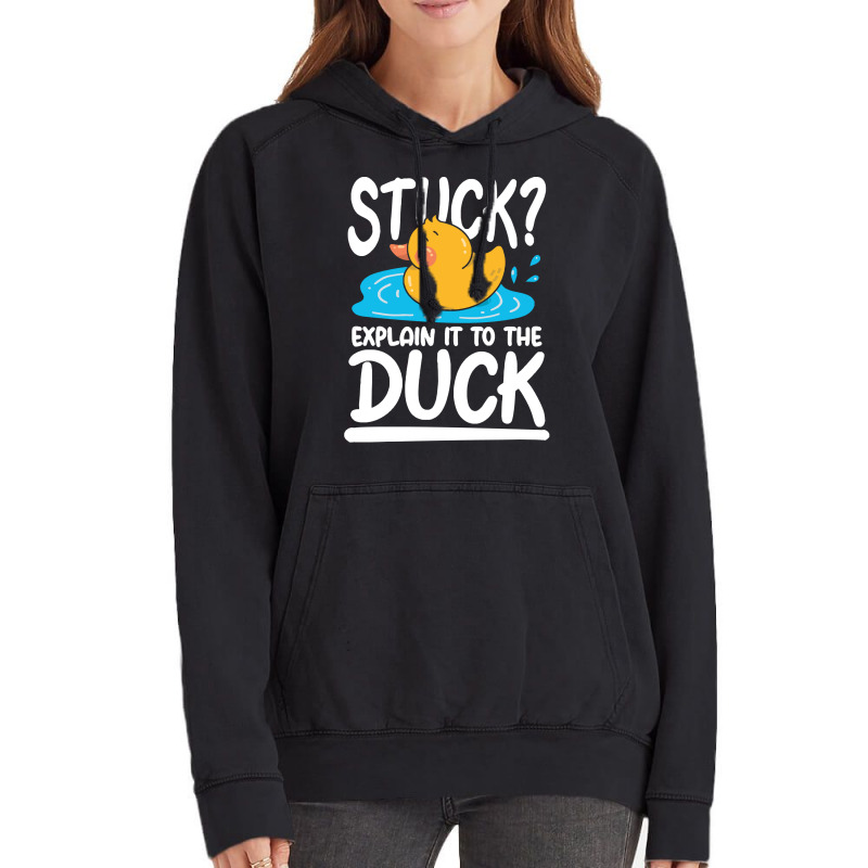 Duck,lover,stuck,explain,it,to,the,duck,family,funny,fatherday,father, Vintage Hoodie | Artistshot