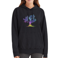 Colorful Beautiful Life Vintage Tree Gift Idea Vintage Hoodie | Artistshot