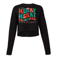 Merry Principal Christmas School Principal Xmas Party Zip Hoodie Cropped Sweater | Artistshot