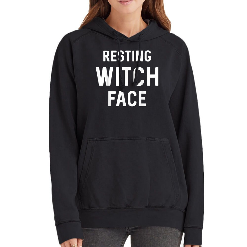 Resting Witch Face Teen Halloween Holiday Shirt Vintage Hoodie | Artistshot