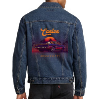 Canton Mississippi Retro Vintage 80s 90s Muscle Cars Retrowave Aesthet Men Denim Jacket | Artistshot