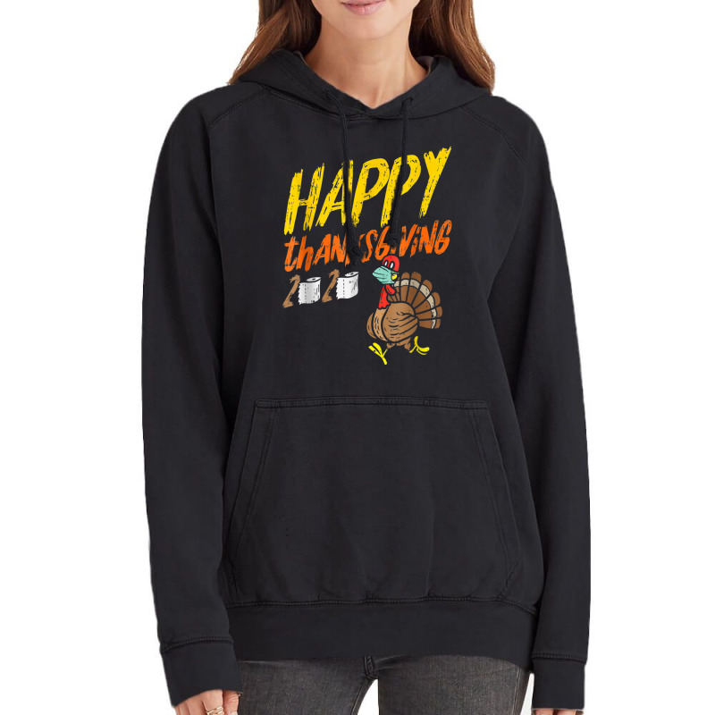 Happy Thanksgiving 2020 Toilet Paper Turkey Face Mask Vintage Hoodie | Artistshot