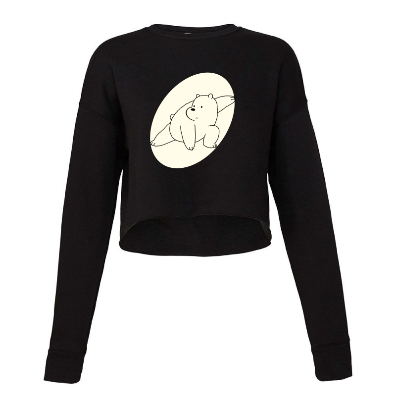 Cartoon Polar Bear Sketch Cropped Sweater by IrvetteDove | Artistshot