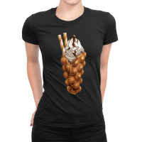 Eggette,bubble,waffle,vanilla,ice,cream,egg,bubble,waffle,vanilla,ice, Ladies Fitted T-shirt | Artistshot