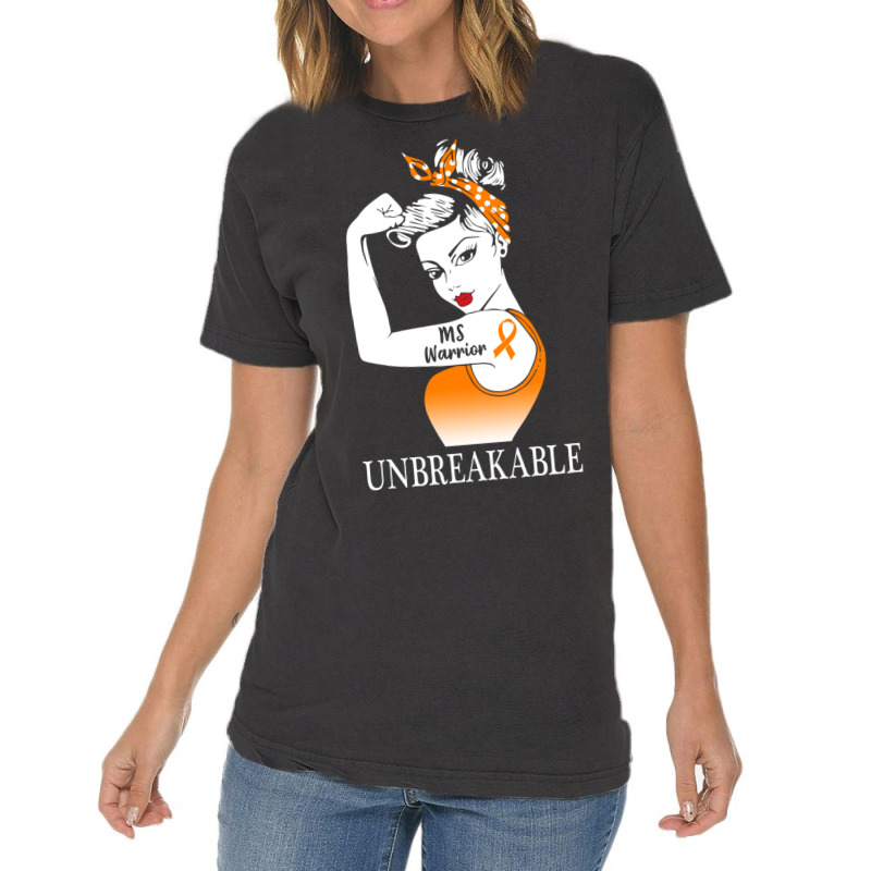 Multiple Sclerosis Warrior Unbreakable Ms Strong Women Vintage T-shirt | Artistshot