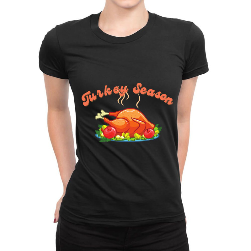 Turkey Season Ladies Fitted T-Shirt by Kemriban527 | Artistshot