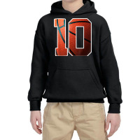 10th Birthday Party Basketball Print Number 10 Youth Hoodie | Artistshot