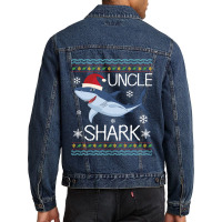 Merry Christmas Day To Me You Uncle Ugly Sweater Snow Noel Costume Unc Men Denim Jacket | Artistshot