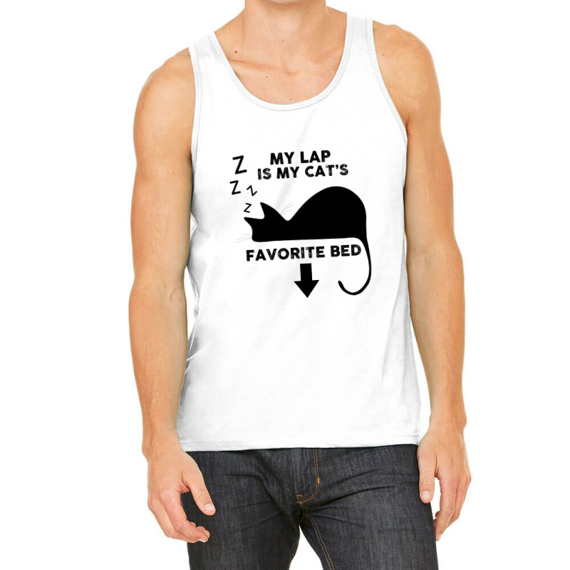 Black Cat Kitty My Laps Is My Cat S Favorite Bed Kitten Cat Tank Top | Artistshot