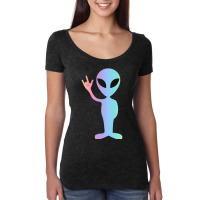 Asl I Love You Sign Language Alien Women's Triblend Scoop T-shirt | Artistshot