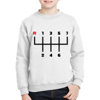 Manual Transmission Gear Shift Pattern (7 Speed) Long Sleeve T Shirt Youth Sweatshirt | Artistshot