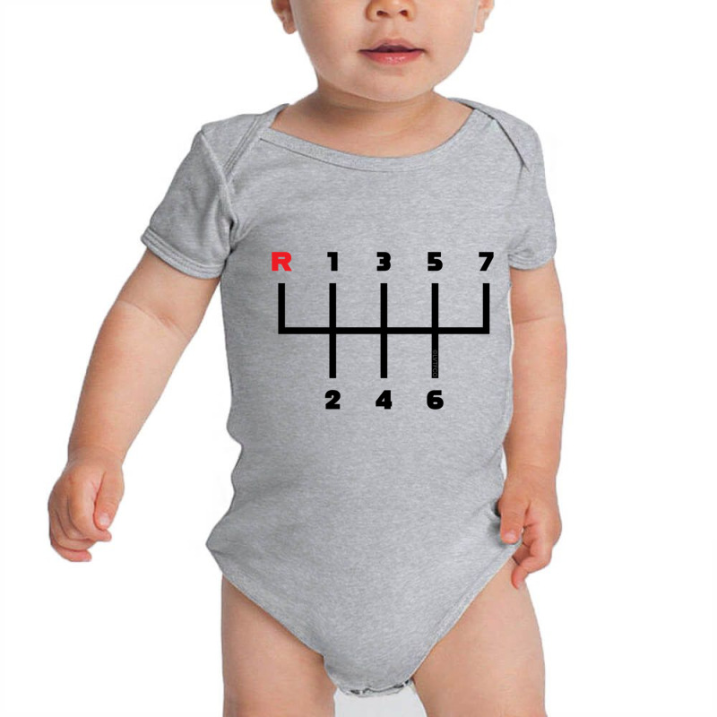 Manual Transmission Gear Shift Pattern (7 Speed) Long Sleeve T Shirt Baby Bodysuit | Artistshot