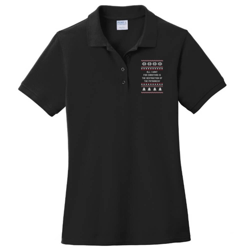 All I Want For Christmas Is Social Political Economic Equality For All Ladies Polo Shirt by DougUsher | Artistshot