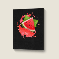 Watermelon  Shirt Watermelon Fruits Who Loves Juicy Watermelons   2150 Portrait Canvas Print | Artistshot