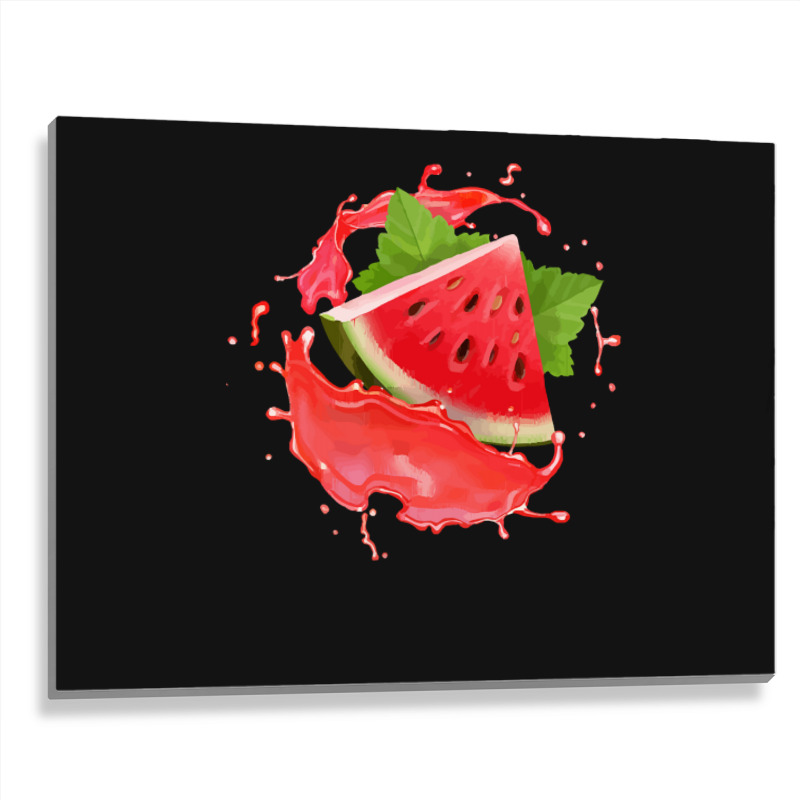 Watermelon  Shirt Watermelon Fruits Who Loves Juicy Watermelons   2150 Metal Print Horizontal | Artistshot