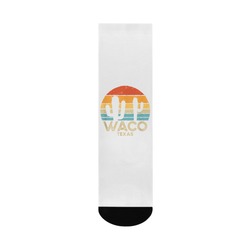 Retro Sunset Waco Texas T Shirt Crew Socks | Artistshot