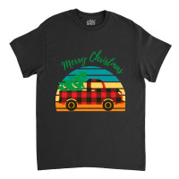 Merry Christmas Truck Tree Red Plaid Merry Christmas Truck Tree Red Pl Classic T-shirt | Artistshot