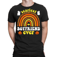 Scariest Boyfriend Ever Rainbow Ghost Halloween Boyfriend T Shirt T-shirt | Artistshot