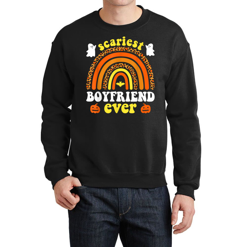 Scariest Boyfriend Ever Rainbow Ghost Halloween Boyfriend T Shirt Crewneck Sweatshirt by maecopaharo | Artistshot