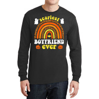 Scariest Boyfriend Ever Rainbow Ghost Halloween Boyfriend T Shirt Long Sleeve Shirts | Artistshot