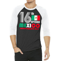 Womens Funny Mexico Pride Independence September 16 Mexican Flag V Nec 3/4 Sleeve Shirt | Artistshot