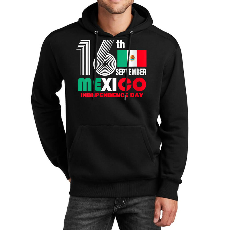 Womens Funny Mexico Pride Independence September 16 Mexican Flag V Nec Unisex Hoodie | Artistshot