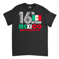 Womens Funny Mexico Pride Independence September 16 Mexican Flag V Nec Classic T-shirt | Artistshot