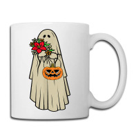 Retro Vintage Groovy Pumpkin Halloween Colors Flower Ghost T Shirt Coffee Mug | Artistshot