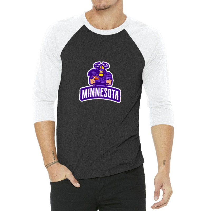 American Football Minnesota Design 3/4 Sleeve Shirt | Artistshot