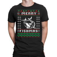 Merry Fishmas Merry Fishmas Funny Christmas Xmas Gifts For Fishers T-shirt | Artistshot