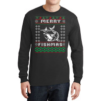 Merry Fishmas Merry Fishmas Funny Christmas Xmas Gifts For Fishers Long Sleeve Shirts | Artistshot