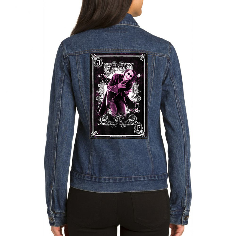 B.at.man Dark K.night Jo.ker Quid Ita Serius Ladies Denim Jacket by beetcasinomine | Artistshot