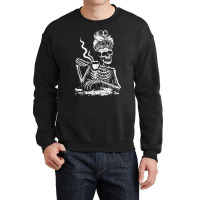 Skeleton Coffee Messy Bun   Front Design Premium T Shirt Crewneck Sweatshirt | Artistshot