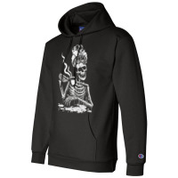 Skeleton Coffee Messy Bun   Front Design Premium T Shirt Champion Hoodie | Artistshot