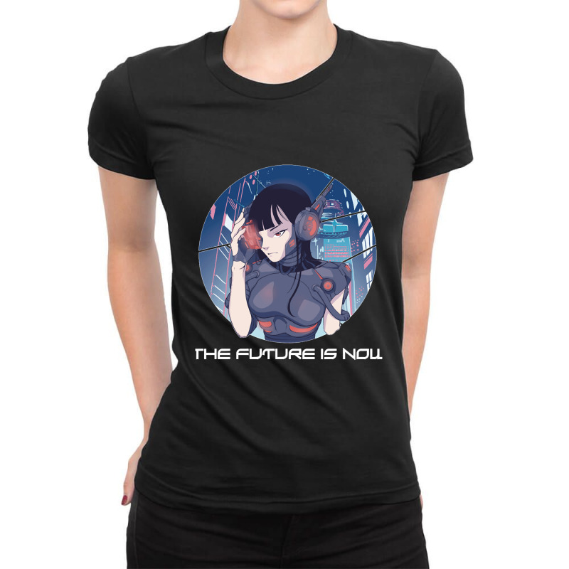 Futuristic Anime The Future Is Now Ladies Fitted T-Shirt by cm-arts | Artistshot