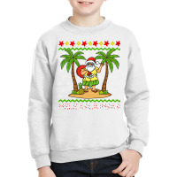 Mele Kalikimaka Hawaiian Christmas In July Hawaii Santa Youth Sweatshirt | Artistshot