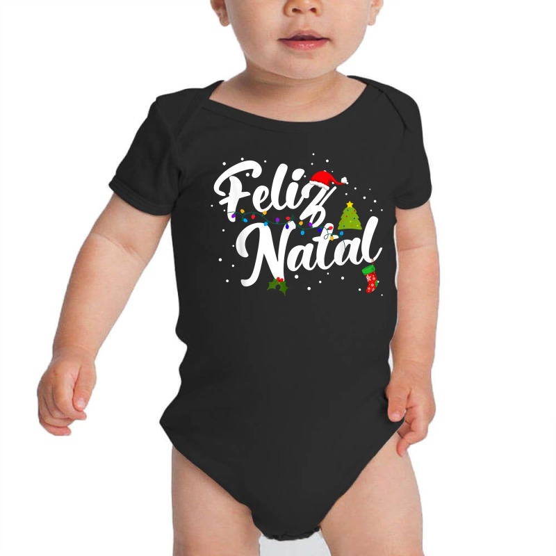 Feliz Natal Portuguese Christmas T Shirt Baby Bodysuit by cm-arts | Artistshot