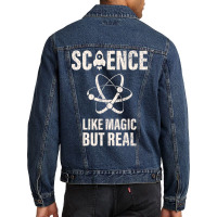 Science Like Magic But Real Women Kids Scientist Men Denim Jacket | Artistshot