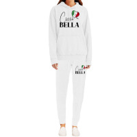 Ciao Bella Italy Graphic With Italian Flag Sweatshirt Hoodie & Jogger Set | Artistshot